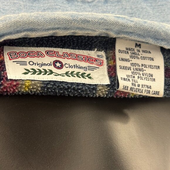 VTG Boca Classics Heavy Fleece-Lined Denim Shirt Jacket - Picture 5 of 5